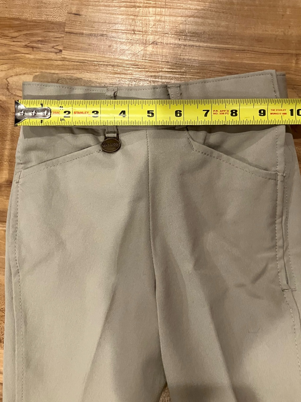🐴 Ovation size 4 Children's Beige Horseback Riding Breeches Pants Leggings - Picture 4 of 8